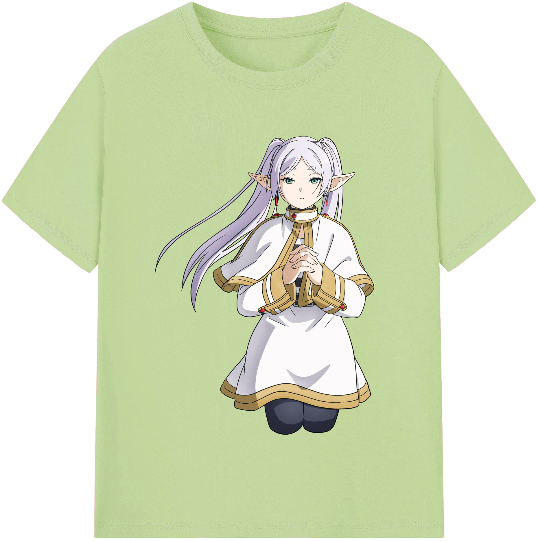 （画像用） 葬送のフリーレン Frieren 綿100％半袖Tシャツ（フロントプリント）
